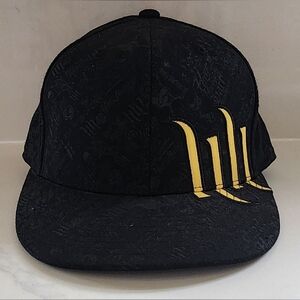 Hart & Huntington Tattoo Co Gold Bars Skateboard Cap 210 Size 7 1/4-7 5/8 Black‎